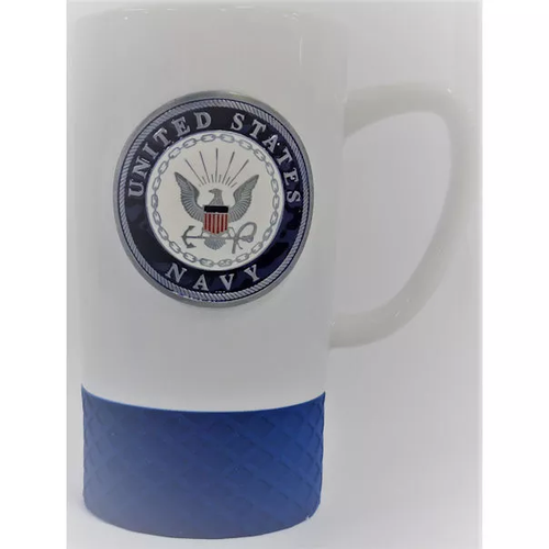 United States Navy 15 oz Jump Mug with Silicone Grip
