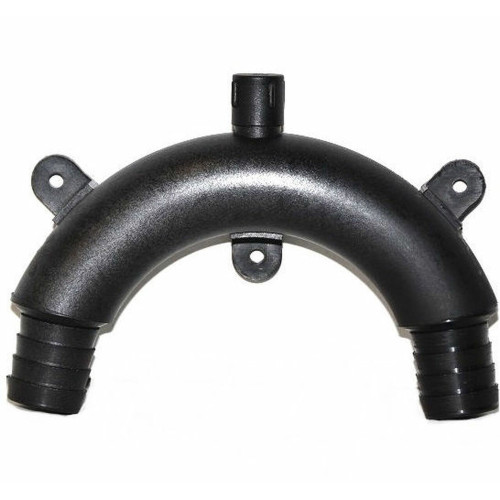 Rule Model 261 Vented Loop Fitting For 1-1/8" Inch Bilge Pump Hose - Black