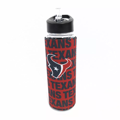 NFL Houston Texans 25 oz. Flip Top Water Bottle with Sleeve