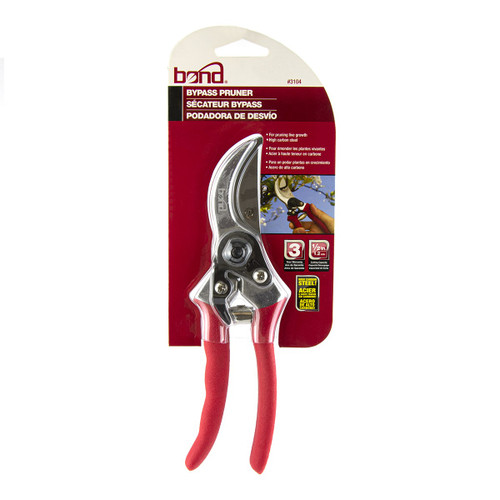 Bond Carbon Steel Bypass 8" Pruner with Garden Women's Floral Gloves, Green