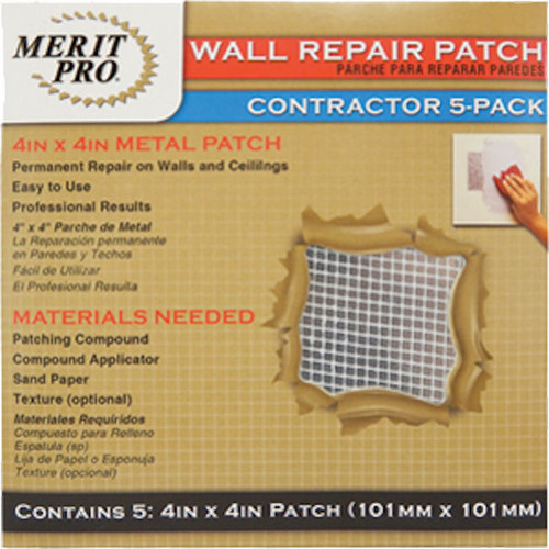 Merit Pro Distribution 4 x 4 in. Wall Repair Patch Contractor 5 Pack