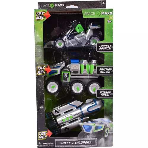 Space Maxx Space Explorers Mini Space Vehicles - 3pk