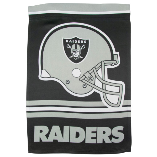 NFL Las Vegas Raiders Double Sided Garden Flag in Team Colors, 12.5 x 18-Inch