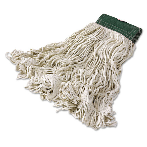 Rubbermaid FGD21206WH00 Super Stitch Blend Mop Head w/ 1" Band - White (6 Pack)