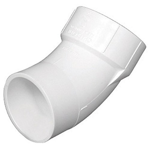 Charlotte Pipe Street Elbow Pvc Dwv 1-1/2 " 45 Deg. Schedule 40, Qty 60