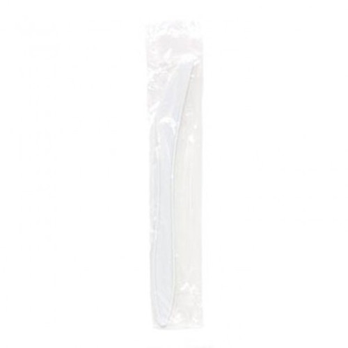 Empress E178003 Medium Weight White Plastic Knife - Wrapped 1000 EA per Case-NEW
