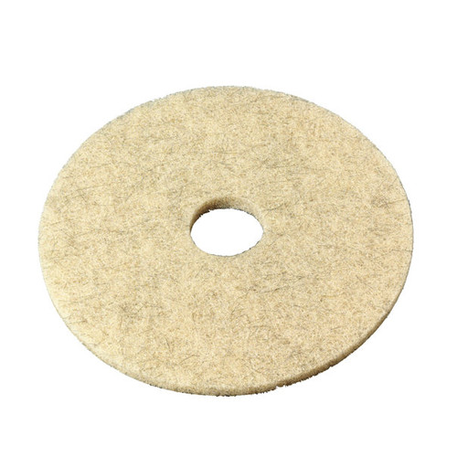 3M Natural Blend Tan Burnish Pads 3500, 20" (Case of 5) New Damaged Box