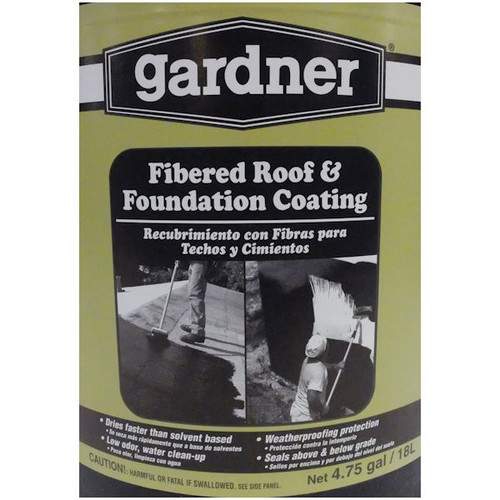Gardner-Gibson 401405030 Fibered Asphalt Based Roof & Foundation Coating - 4.75 GAL