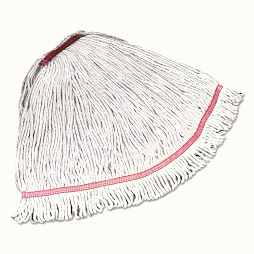 Rubbermaid Large Blend Mop Head w/ 1"Headband - White ,6 pack (New Damaged Box)