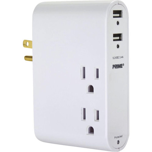 Prime Wire & Cable 3 Outlet Surge Tap with Usb PBSLUSB343S