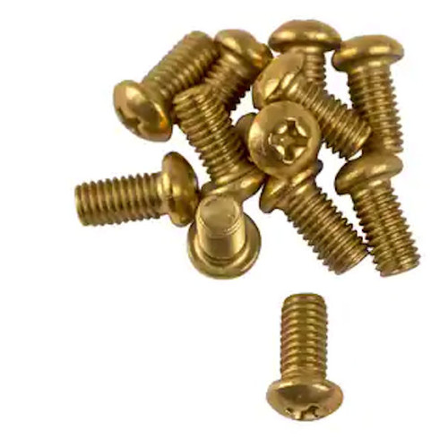 Lincoln Products - LIN119254,12 Per Pack,12 Packs ,3/8 X 10-32 Brass Bibb Screws