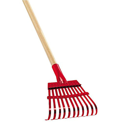 Corona RK 62000 Flexible Fixed Tine Shrub Rake, Wood Handle, 8-Inch Wide