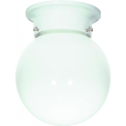 Nuvo SF77/947 One Light Ceiling Fixture Flush Mount, White Glass  - NEW
