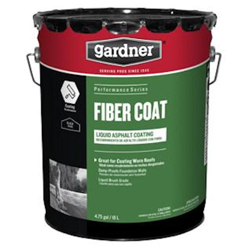 Gardner 0105-GA 4.75 Gallon Fiber Coat Liquid Asphalt Roof Coating