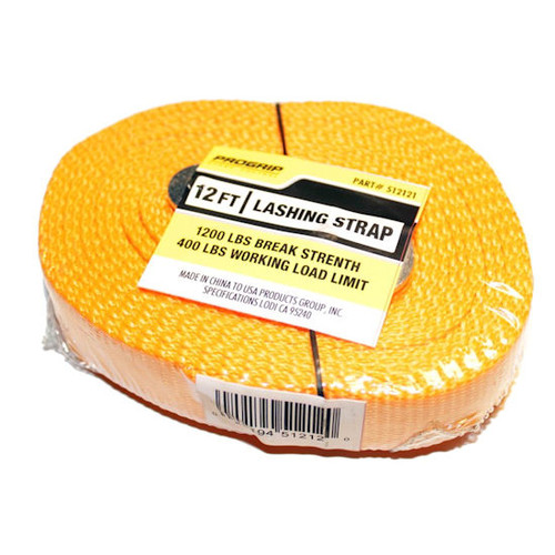 PROGRIP 512121 12 FT Lashing Strap, Orange - 6 Pack