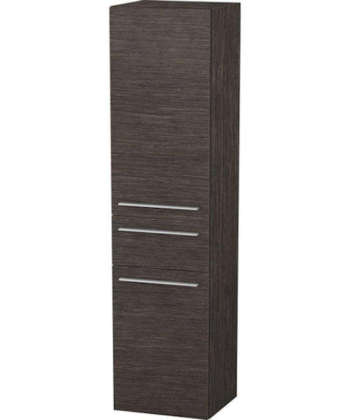 Duravit XL1131R7272 15-3/4" Wall Mount Tall Linen Cabinet, Brushed Dark Oak