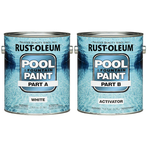Rust-Oleum  Epoxy Pool and Fountain Paint Kit,Kit,2-Gallon,White  (see notes)