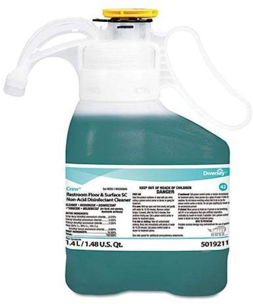 Diversey Restroom Floor/Surface Non-Acid Disinfectant Cleaner, 1.4L Bottle, 2/CT