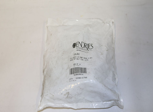 Endries International 3/4-10 x 2-1/2 Zinc Hex Head Tap Bolt 12 Per Pack, QTY: 6