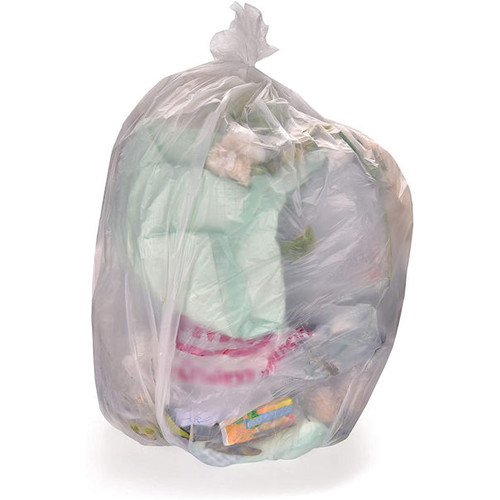 Hefty 30 Gallon Clear Large Recycling Trash Flap Tie Bags, 12 Boxes - New