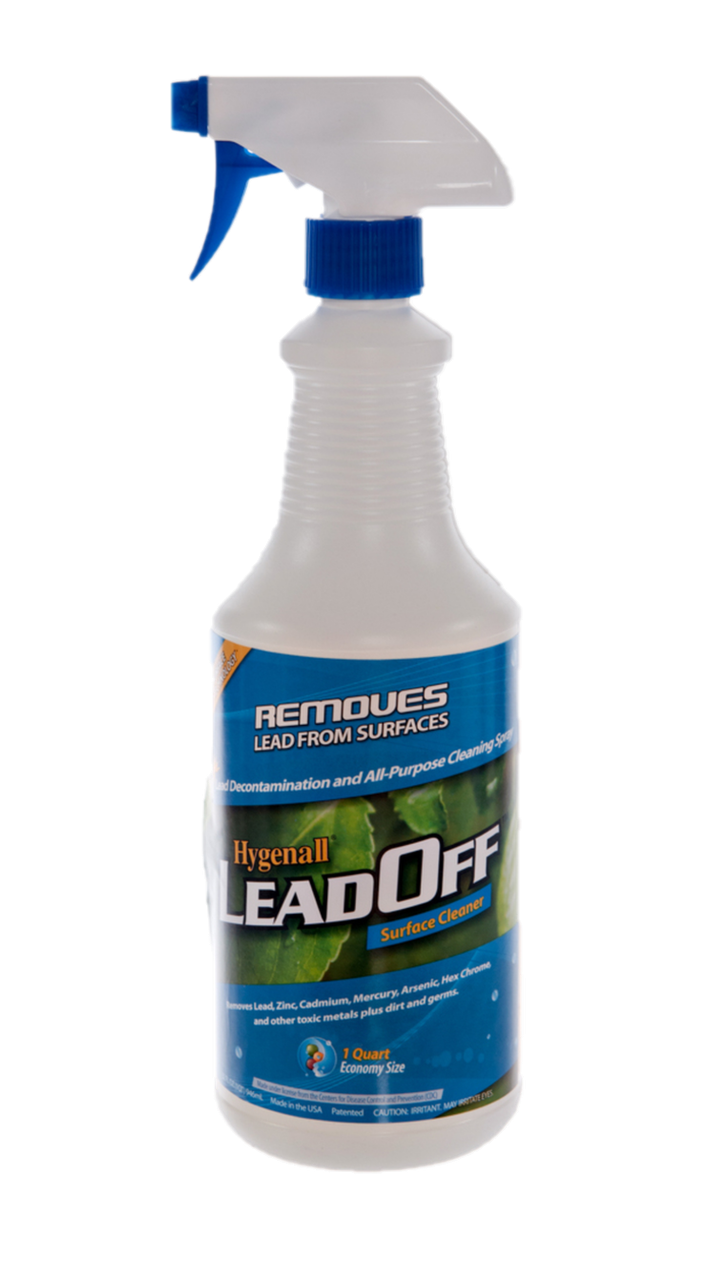 Lead Powder Cleaner Hygenall® LeadOff™ Surface Cleaner - Case of 12 - 1 Quart Spray Bottles