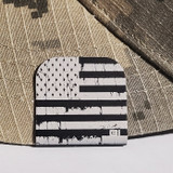 American flag Full Black and white