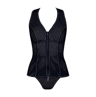 Punchout Zip Up Vest and Hip Pant