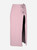 Rosetta slit maxi skirt