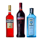 Negroni Starter pack including Cinzano Rosso, Campari and Bombay Sapphire Gin