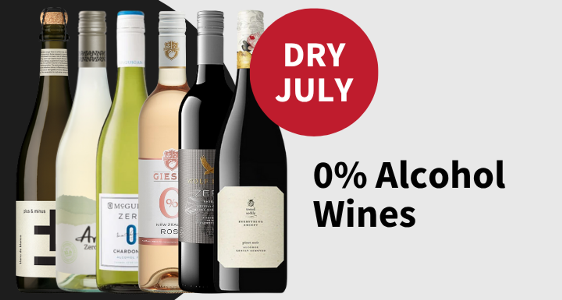 Shop zero alcohol wines for Dry July