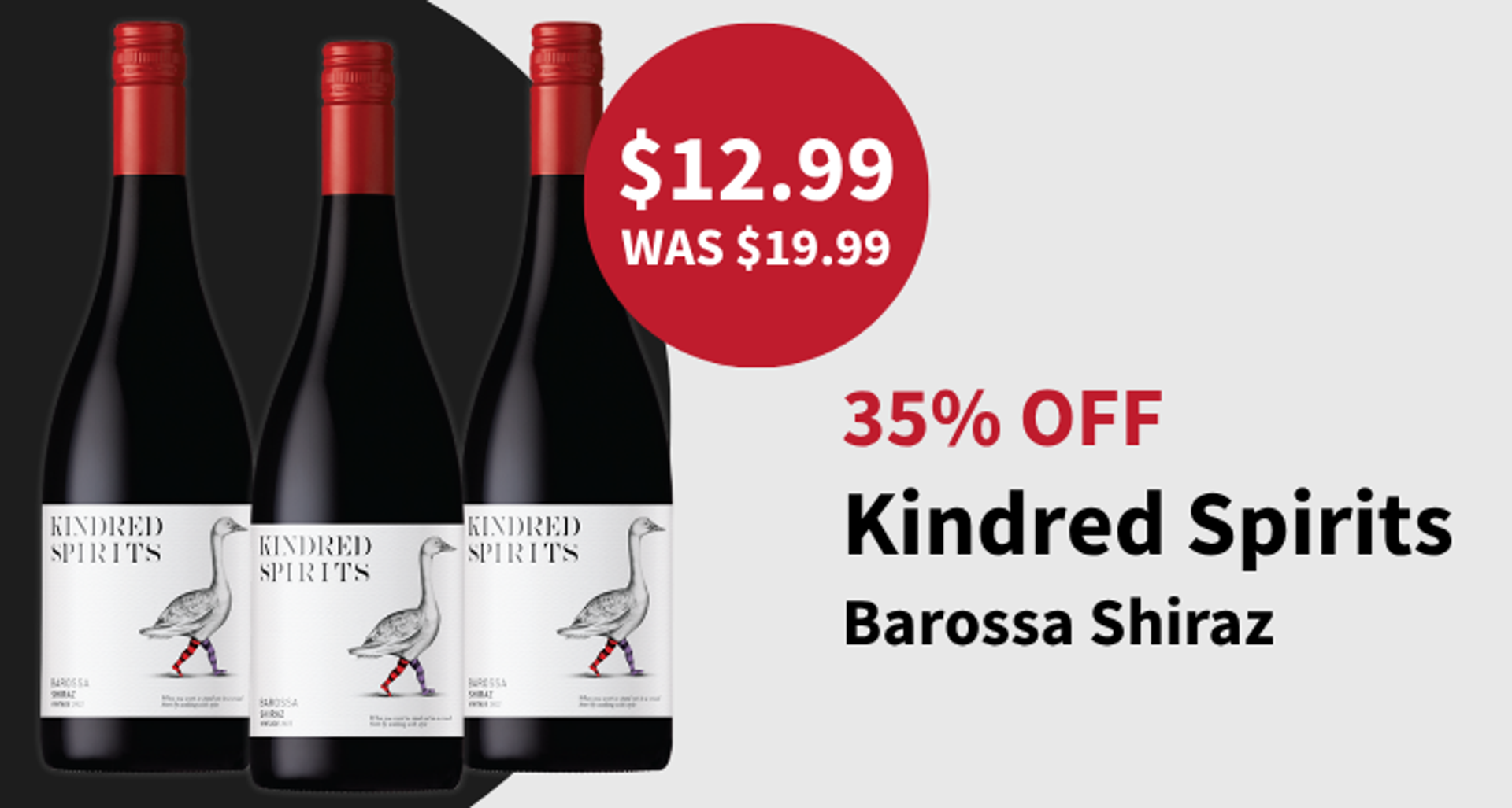 Save 35% on Kindred Spirits Barossa Shiraz