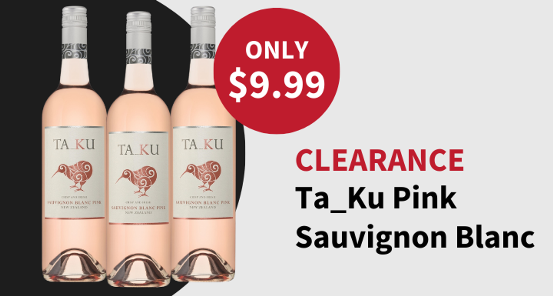 Ta Ku Pink Sauvignon Blanc on Clearance