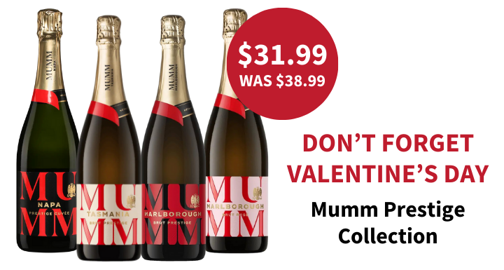 Mumm Prestige collection i perfect for Valentine's Day