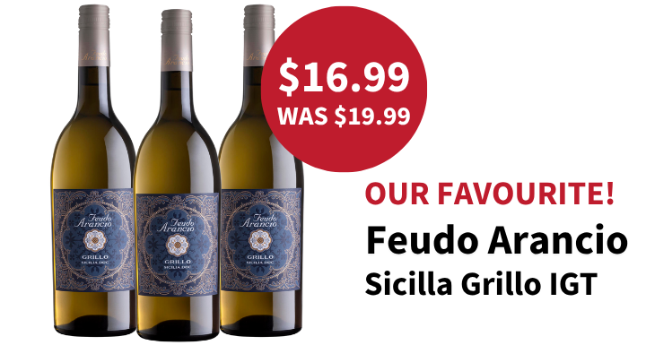 The best Italian wine we've tried this year, Feudo Arancia Grillo