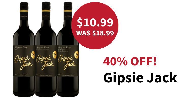 Save on Gipsie Jack red wines
