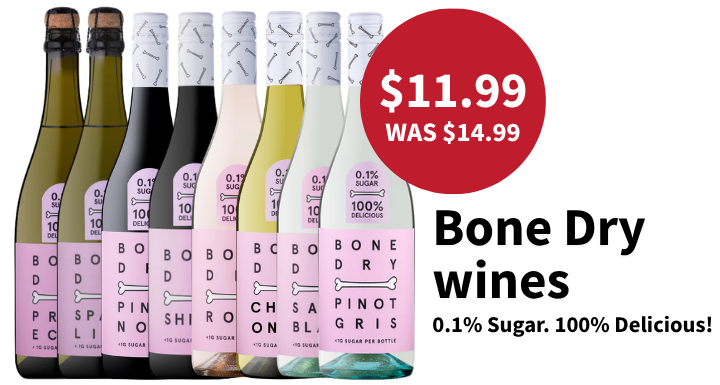 Bone Dry Wines now on sale