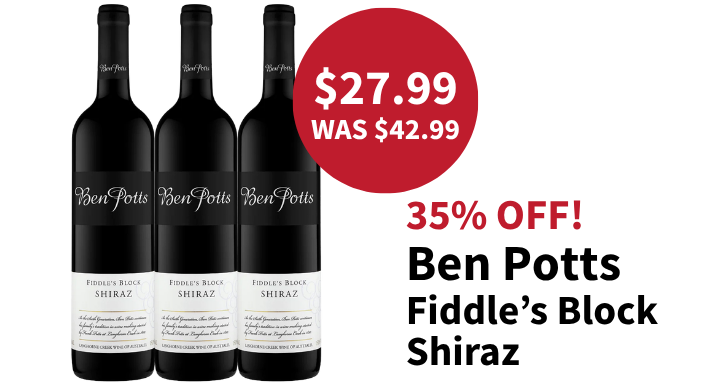 Save on Ben Potts Fiddle's Block Shiraz