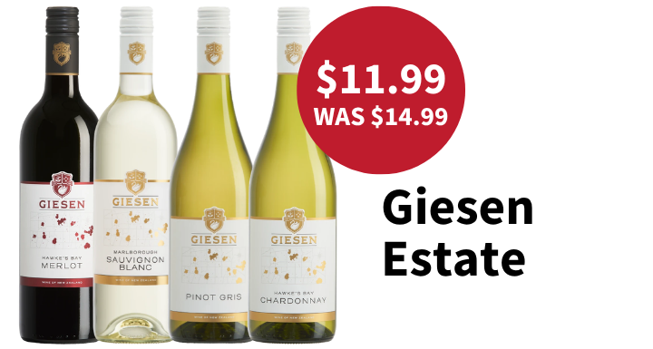Giesen Estate wines now on offer