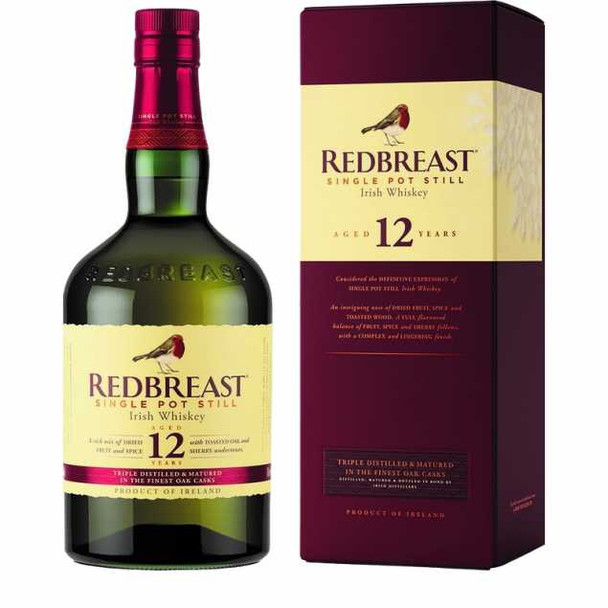 Jameson Red Breast 12 Year Old Irish Whiskey 700ml