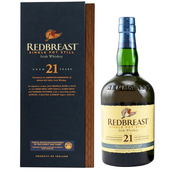 Jameson Red Breast 21 Year Old Single Pot Still Irish Whiskey 700ml