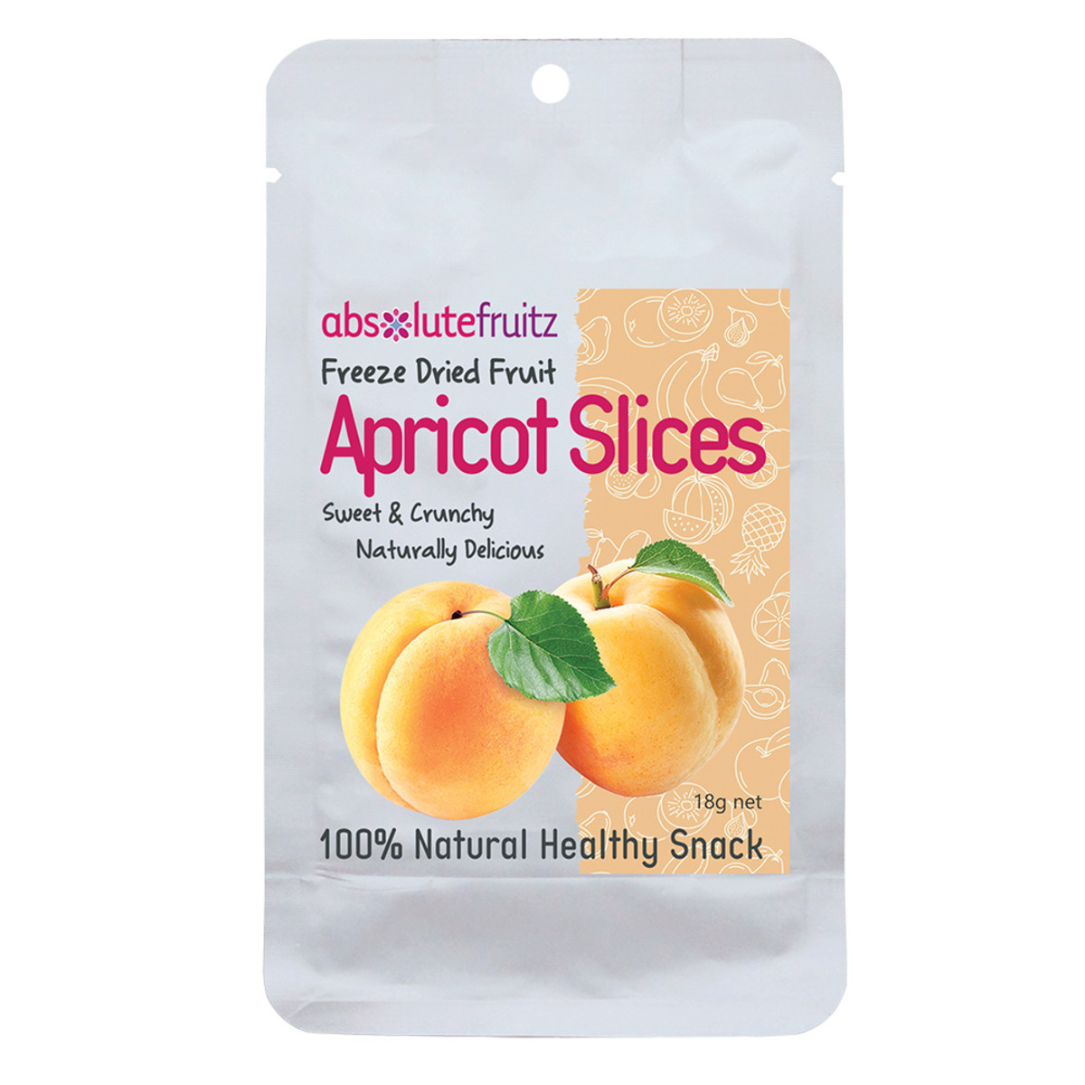 AbsoluteFruitz Freeze-Dried Apricot Slices 20g