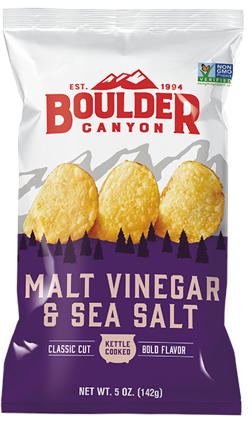Boulder Canyon Malt Vinegar & Sea Salt Potato Chips 142gm