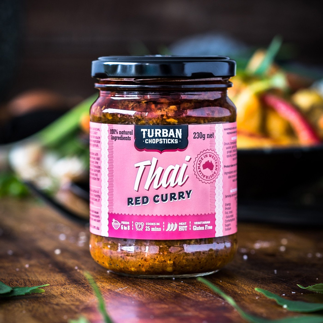 Turban Chopsticks Thai Red Curry Paste 230g