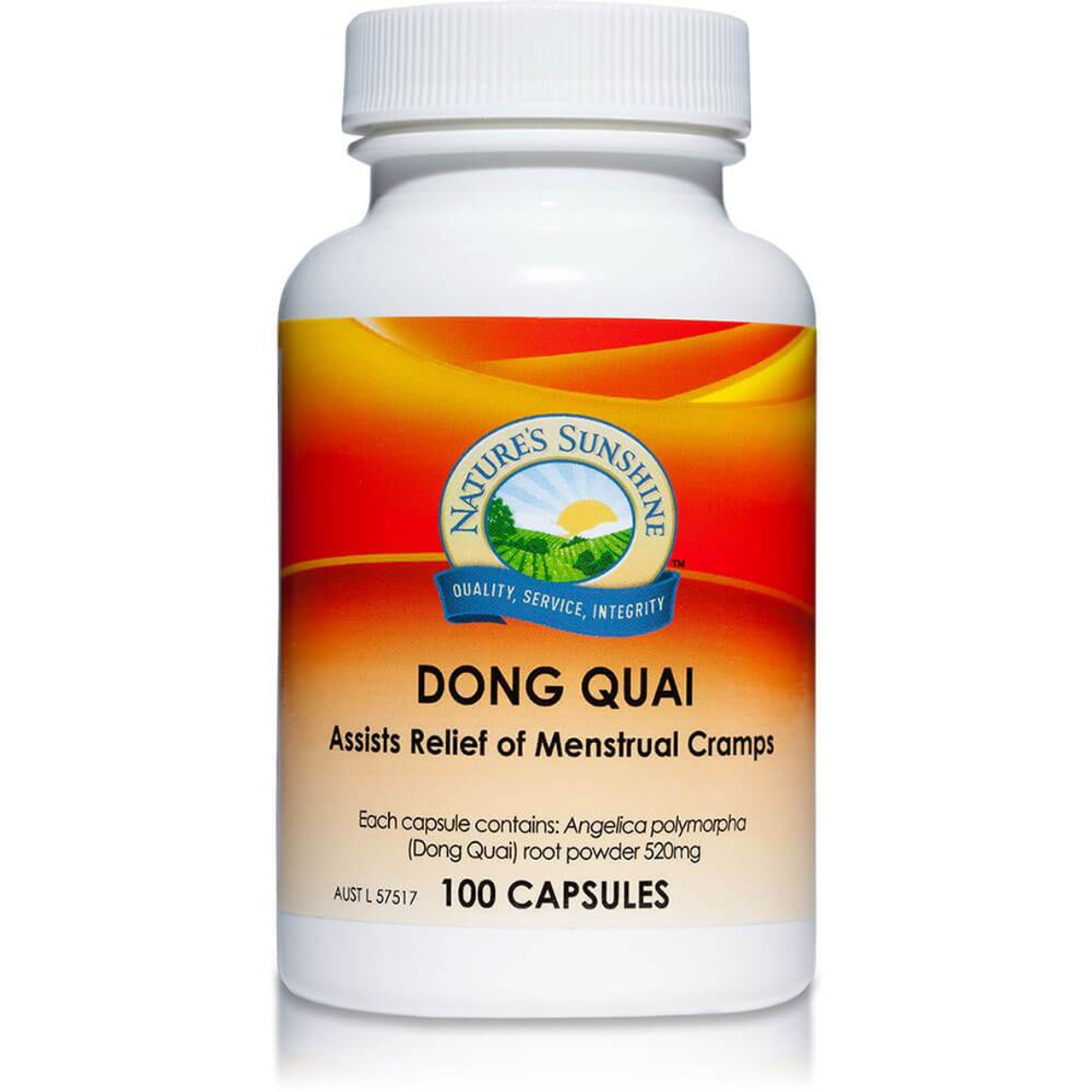Dong Quai 520mg 100 Capsules Moses and Co. Market Wholefoods