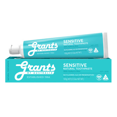 Grants - Sensitive Natural Toothpaste - Fluoride Free - 100g