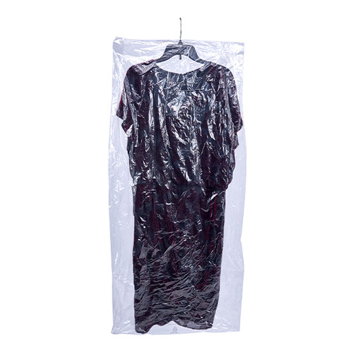 Gusseted Garment Bags LDPE | 0.5 Mil | Clear | 3 Warning