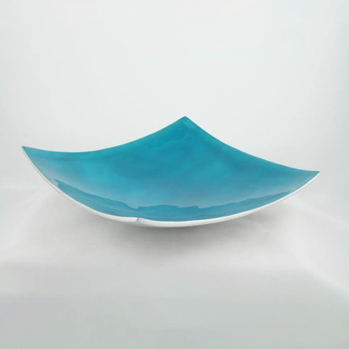 Sq Plate Lg - Aqua