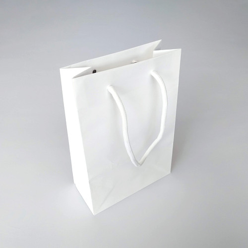 Small Gusseted Craft Bag - White