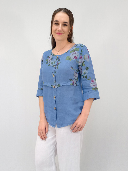 Matilda Layered Shirt - Denim