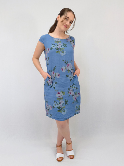 Midi Dress - Wild Rose - Denim
